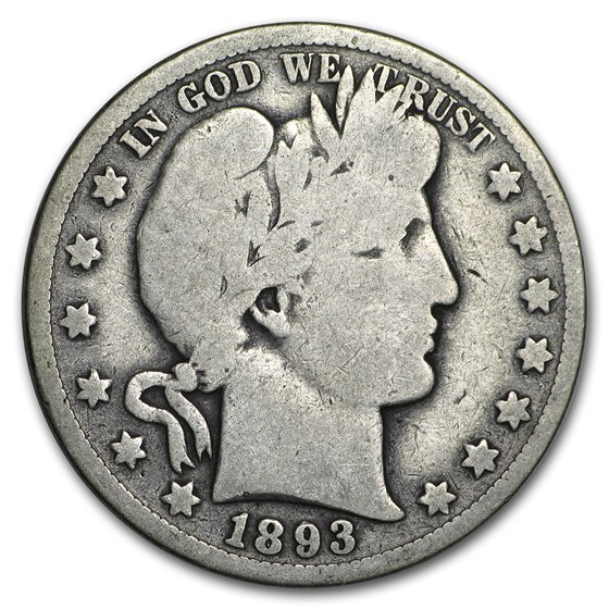 1893 Barber Half Dollar Good 1893 Barber Half Dollar Good
